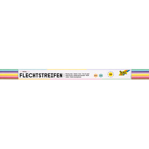 Image folia Flechtstreifen "Pastell", (B)20 x (L)500 mm, sortiert