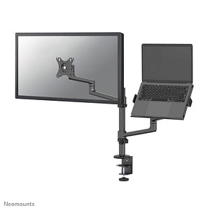 Image Neomounts Monitor-Halterung schwarz für 1 Monitor, 1 Notebook, Tischklemme