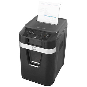 Image HP Pro Shredder Auto 200CC Aktenvernichter mit Partikelschnitt P-4, 4 x 20 mm, bis 200 Blatt, schwarz