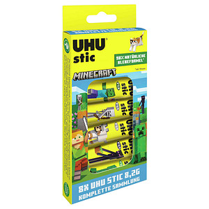 Image UHU Klebestift stic MINECRAFT, Collection Box mit 8x 8,2 g