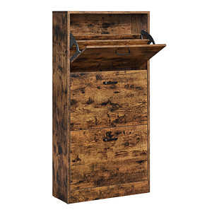 Image VASAGLE Schuhschrank, LBC030X01 braun keine Fachböden 60,0 x 24,0 x 120,0 cm