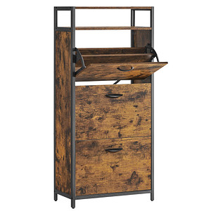 Image VASAGLE Schuhschrank, LBS101B01 braun 1 Fachboden 60,0 x 30,0 x 130,0 cm