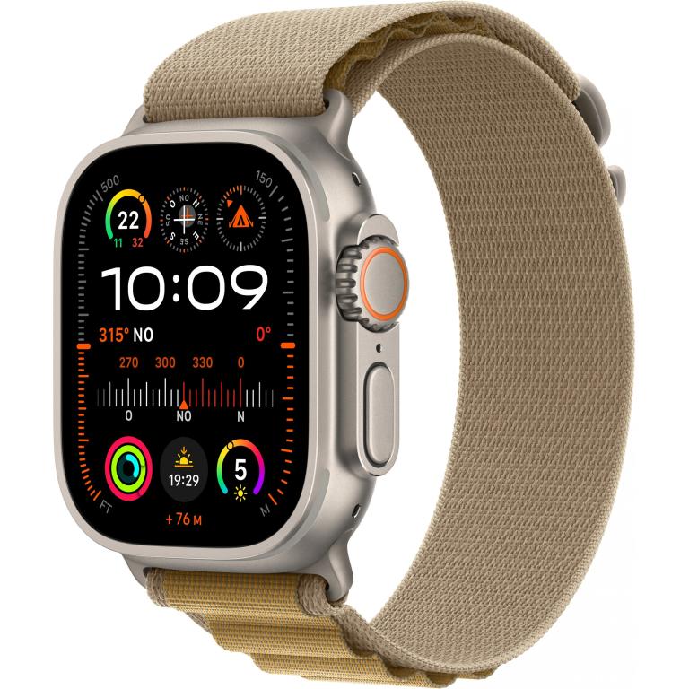 Image Apple Watch Ultra 2 49 mm (GPS + Cellular) Alpine Loop Medium  mandel, natur