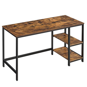 Image VASAGLE Schreibtisch braun rechteckig, 4-Fuß-Gestell schwarz 140,0 x 60,0 cm