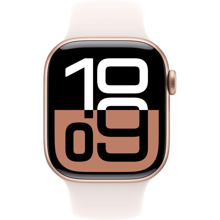 Image Apple Watch Series 10 42 mm Aluminium (GPS) Sportarmband S/M  blassrosa, roségold