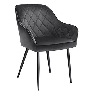 Image SONGMICS Sessel dunkelgrau schwarz Stoff