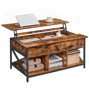 Image VASAGLE Couchtisch Holz braun 95,0 x 60,0 x 48,0 / 62,0 cm