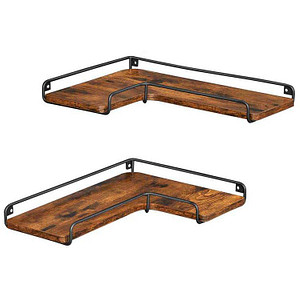 Image VASAGLE Wandregale-Set braun 29,0 / 40,0 x 14,0 x 4,0 cm