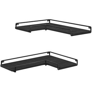 Image VASAGLE Wandregale-Set schwarz 29,0 / 40,0 x 14,0 x 4,0 cm