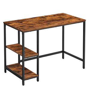 Image VASAGLE Schreibtisch braun rechteckig, 4-Fuß-Gestell schwarz 100,0 x 50,0 cm