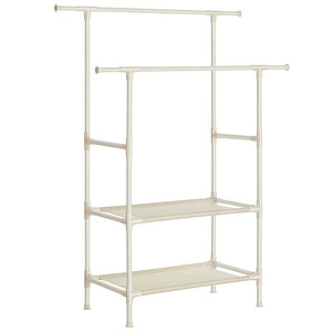 Image SONGMICS Kleiderständer RDR02WT weiß Metall 114,0 x 139,0 / 171,0 cm