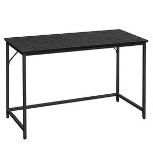 Image VASAGLE Schreibtisch schwarz rechteckig, 4-Fuß-Gestell schwarz 120,0 x 60,0 cm