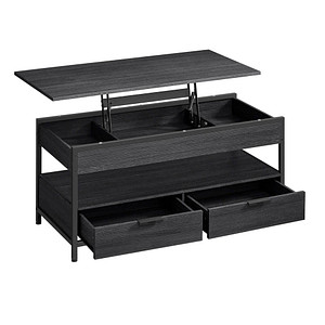 Image VASAGLE Couchtisch Holz schwarz 100,0 x 50,0 x 48,0 - 63,0 cm