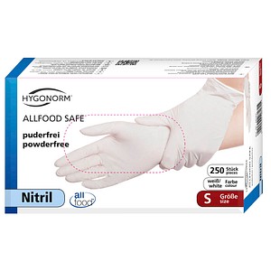 Image HYGOSTAR unisex Einmalhandschuhe ALLFOOD SAFE weiß Größe S 250 St.