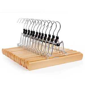 Image SONGMICS Hosenbügel platzsparend braun, 12 St.