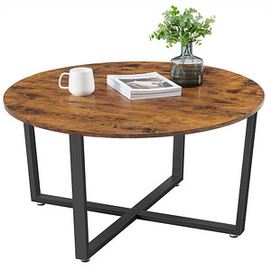 Image VASAGLE Couchtisch Holz braun 88,0 x 88,0 x 47,0 cm