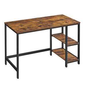 Image VASAGLE Schreibtisch braun rechteckig, 4-Fuß-Gestell schwarz 120,0 x 60,0 cm