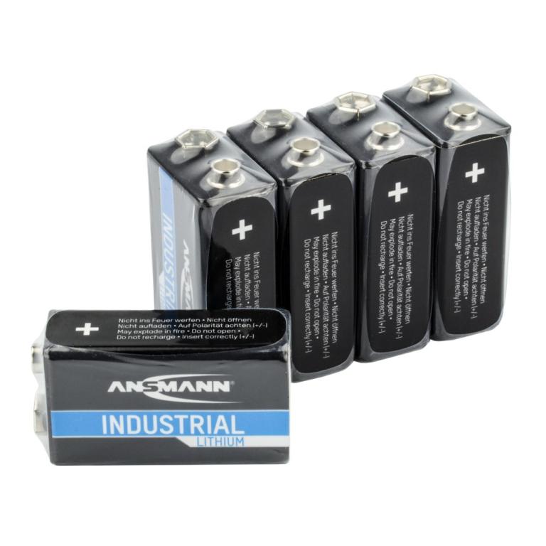 Image ANSMANN 9 V Block-Batterie Lithium Ansmann Lithium Industrial 6LR61 950 mAh 9 V