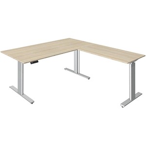 Image kerkmann Sitz-Steh-Schreibtisch Move 3 mit Anbau, ahorn