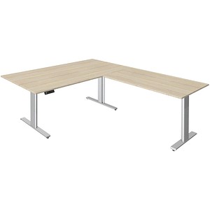 Image kerkmann Sitz-Steh-Schreibtisch Move 3 mit Anbau, ahorn