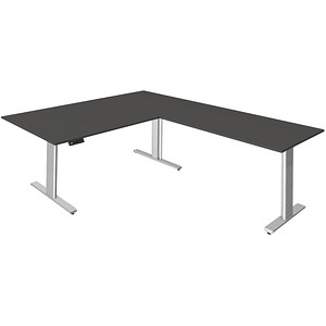 Image kerkmann Sitz-Steh-Schreibtisch Move 3 mit Anbau, anthrazit