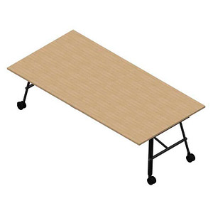 Image Quadrifoglio Konferenztisch SERENITY eiche rechteckig, A-Gestell grau, 240,0 x 120,0 x 75,0 cm