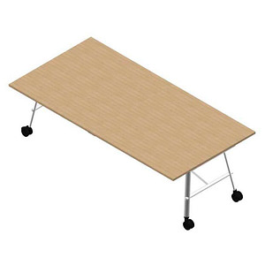 Image Quadrifoglio Konferenztisch SERENITY eiche rechteckig, A-Gestell weiß, 240,0 x 120,0 x 75,0 cm