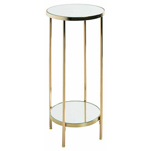 Image HAKU Möbel Beistelltisch Glas gold 28,0 x 28,0 x 66,0 cm