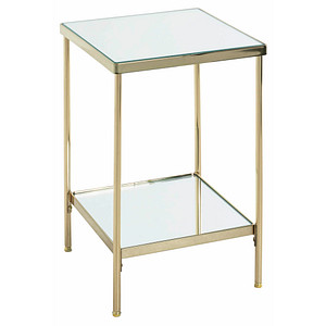Image HAKU Möbel Beistelltisch Glas gold 28,0 x 28,0 x 46,0 cm