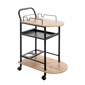 Image HAKU Möbel Servierwagen braun, schwarz 65,0 x 35,0 x 83,0 cm