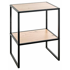 Image HAKU Möbel Beistelltisch Holz eiche, schwarz 45,0 x 35,0 x 60,0 cm