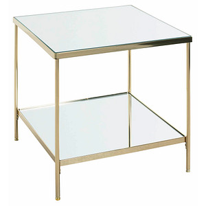 Image HAKU Möbel Beistelltisch Glas gold 45,0 x 45,0 x 46,0 cm