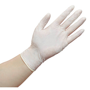 Image PAPSTAR unisex Einmalhandschuhe white grip transparent Größe M 100 St.