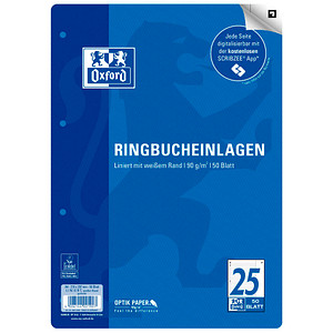Image Oxford Ringbucheinlagen, DIN A4, liniert, 50 Blatt