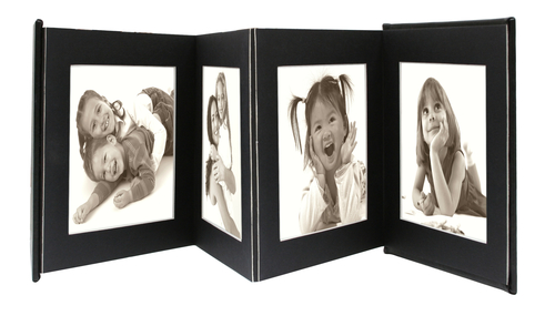 Image DEKNUDT FRAMES Deknudt Leporello schw.  8x10x15 Kunstleder 8 Bilder   A66DC2 8PH