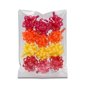 Image PRÄSENT Geschenk-Schleifen AMERIKA satiniert rot/gelb/orange/pink 10,0 mm x 0,95 m