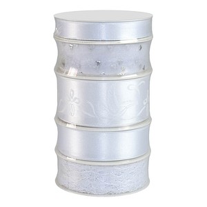 Image PRÄSENT Geschenkband Hochzeit satiniert weiß 15,0/25,0/40,0 mm x 5x 3,0 m