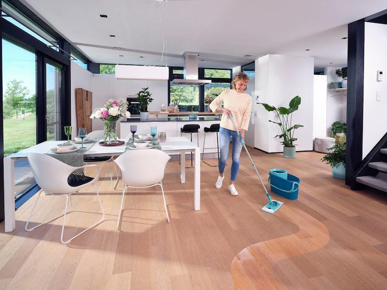 Image LEIFHEIT 52120 Wischsystem und -eimer Einzeltank Blau - Grün (52120)