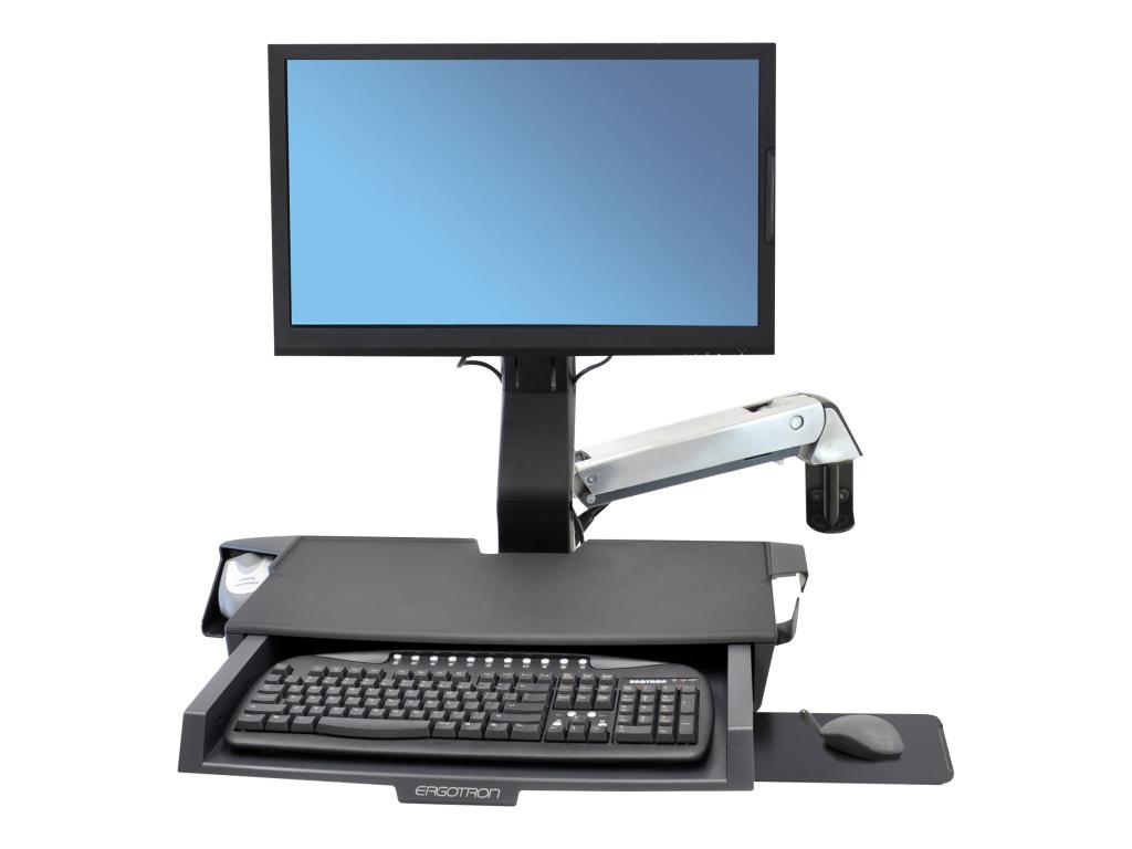Image ERGOTRON StyleView Sit-Stand Combo Arm with Worksurface polished