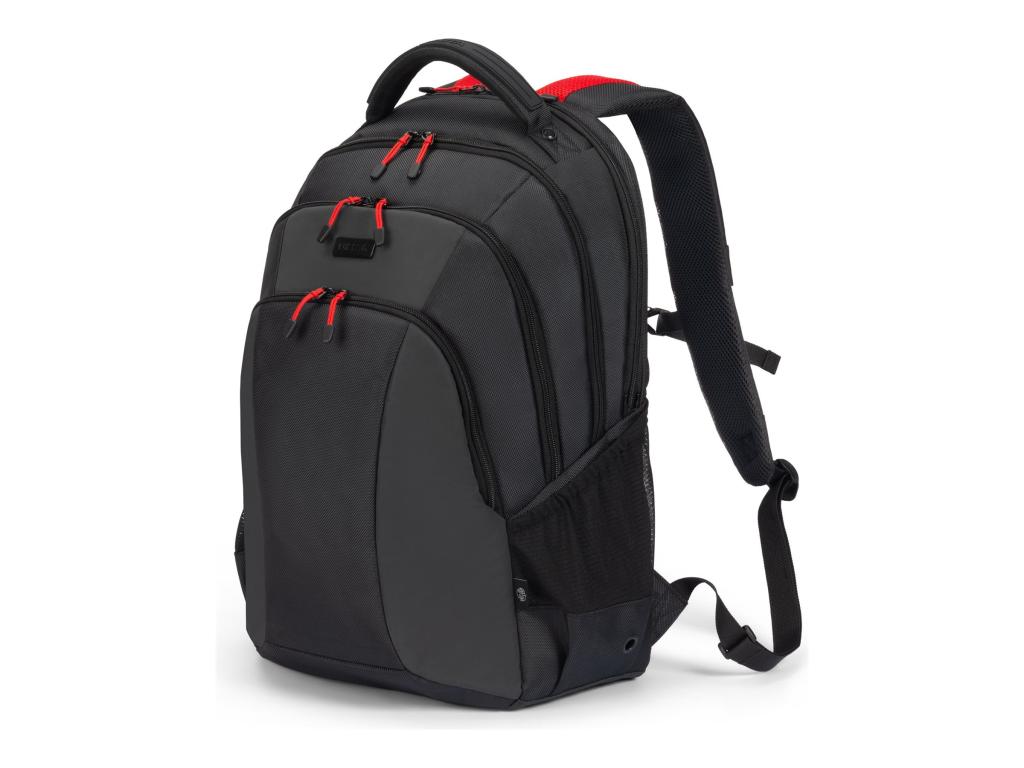 Image DICOTA Laptop-Rucksack SEEKER II Kunstfaser schwarz, rot 23,5 l bis 40,6 cm (16 Zoll)