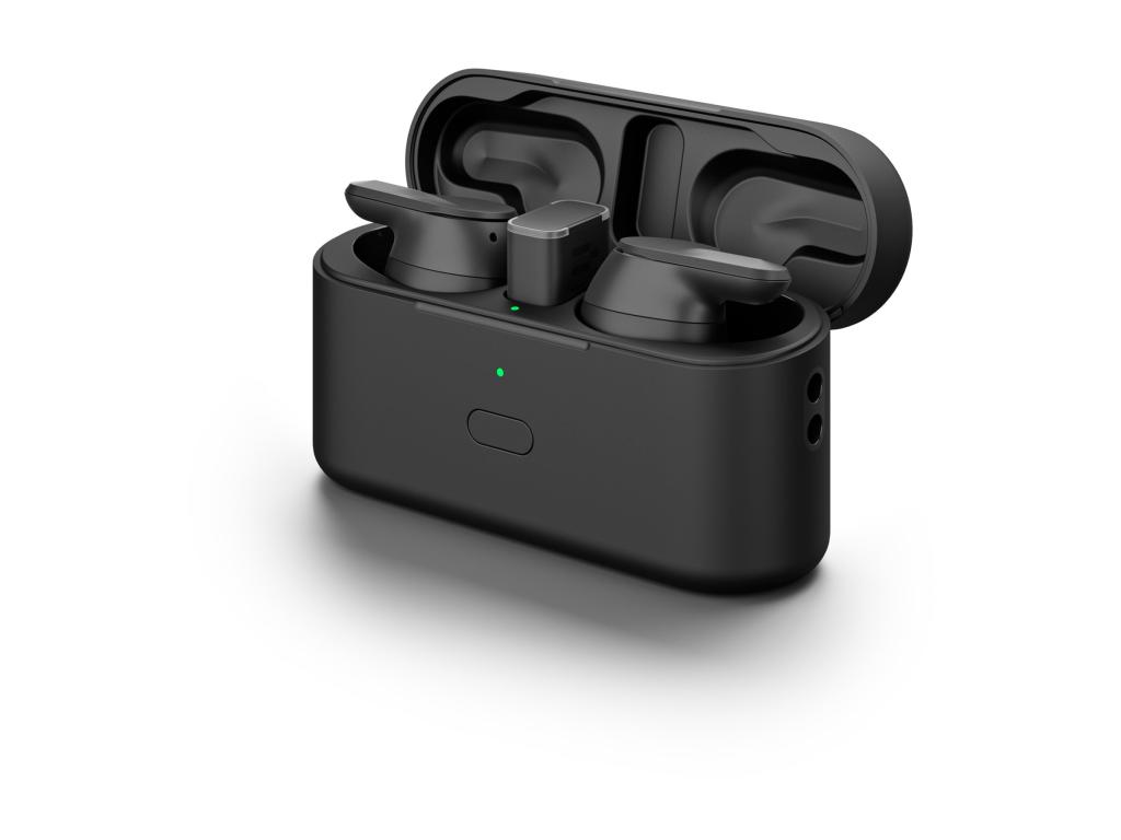 Image EPOS ADAPT E1 schwarz Bluetooth Earbuds Multi-Connect IPX5 Hybrid ANC Ladecase 