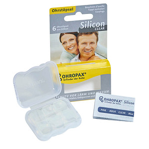 Image OHROPAX® Silicon CLEAR Ohrstöpsel 23 dB Silikon, 6 St.