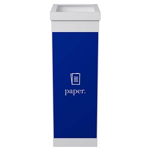 Image PAPERFLOW Wertstoffsammelbox für Papier, weiß, 60 Liter