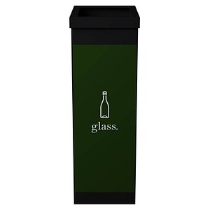 Image PAPERFLOW Wertstoffsammelbox für Glas, schwarz, 60 Liter