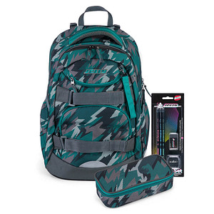 Image JOLLY Schulrucksack Next Gen Kunstfaser grün/schwarz