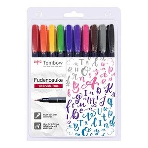 Image Tombow Kalligraphie-Stift Fudenosuke, Härtegrad 1, 10er-Set