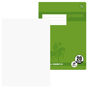 Image Staufen® Schulheft Premium Lineatur 20 blanko DIN A4 ohne Rand, 16 Blatt