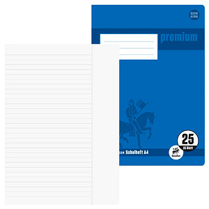 Image Staufen® Schulheft Premium Lineatur 25 liniert DIN A4 Außenrand, 16 Blatt