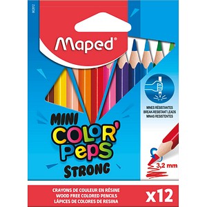 Image Maped Dreikant-Buntstift COLOR'PEPS STRONG MINI, 12er Etui