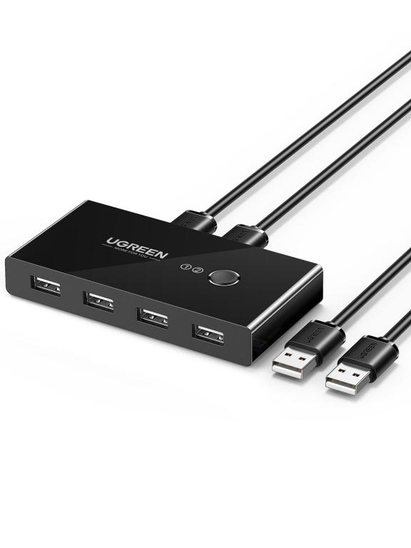 Image UGREEN 2x4 USB Switch, schwarz